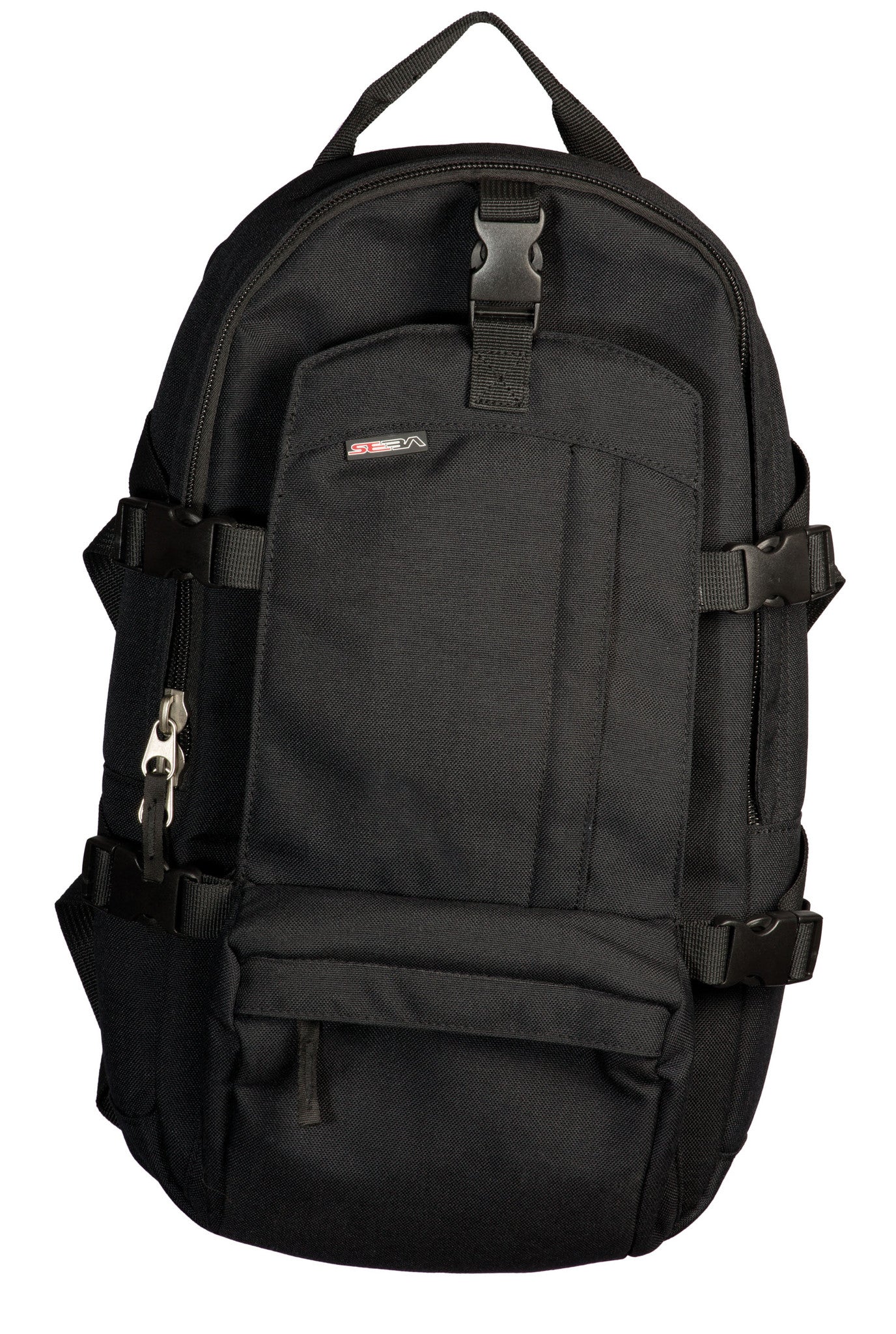 slim black backpack