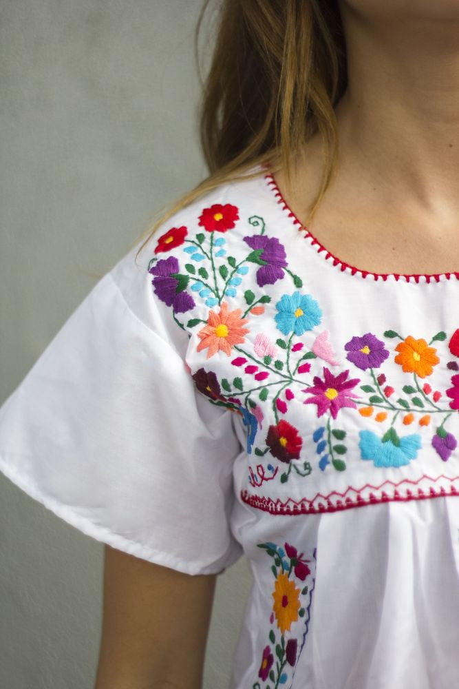 white mexican peasant dress