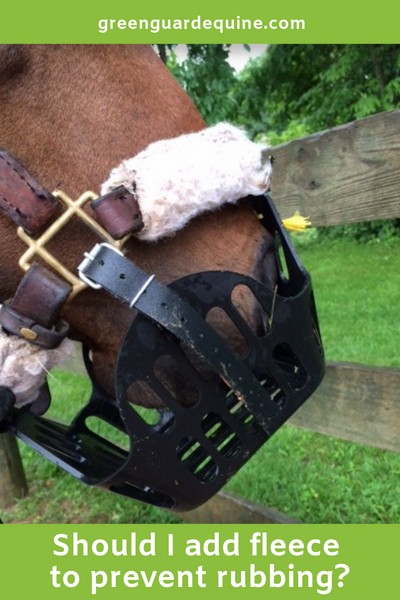 add fleece to grazing muzzle