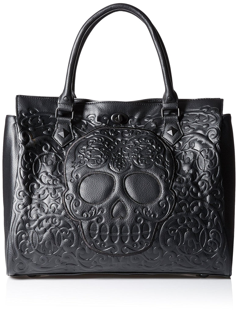 Loungefly Lattice Skull Tote Shoulder Bag | All Nerd