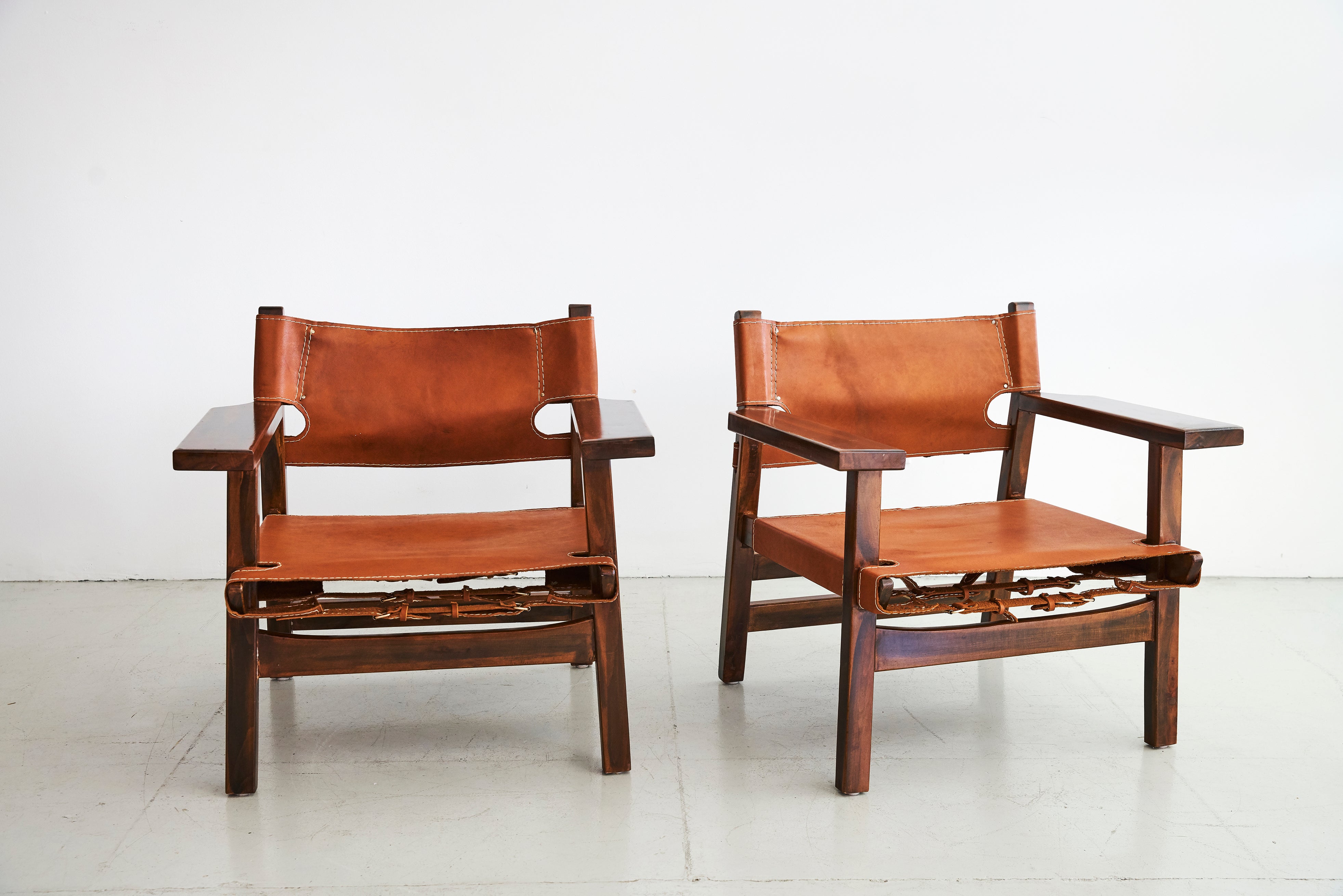 Leather Campaign Chairs Orange Furniture Los Angeles