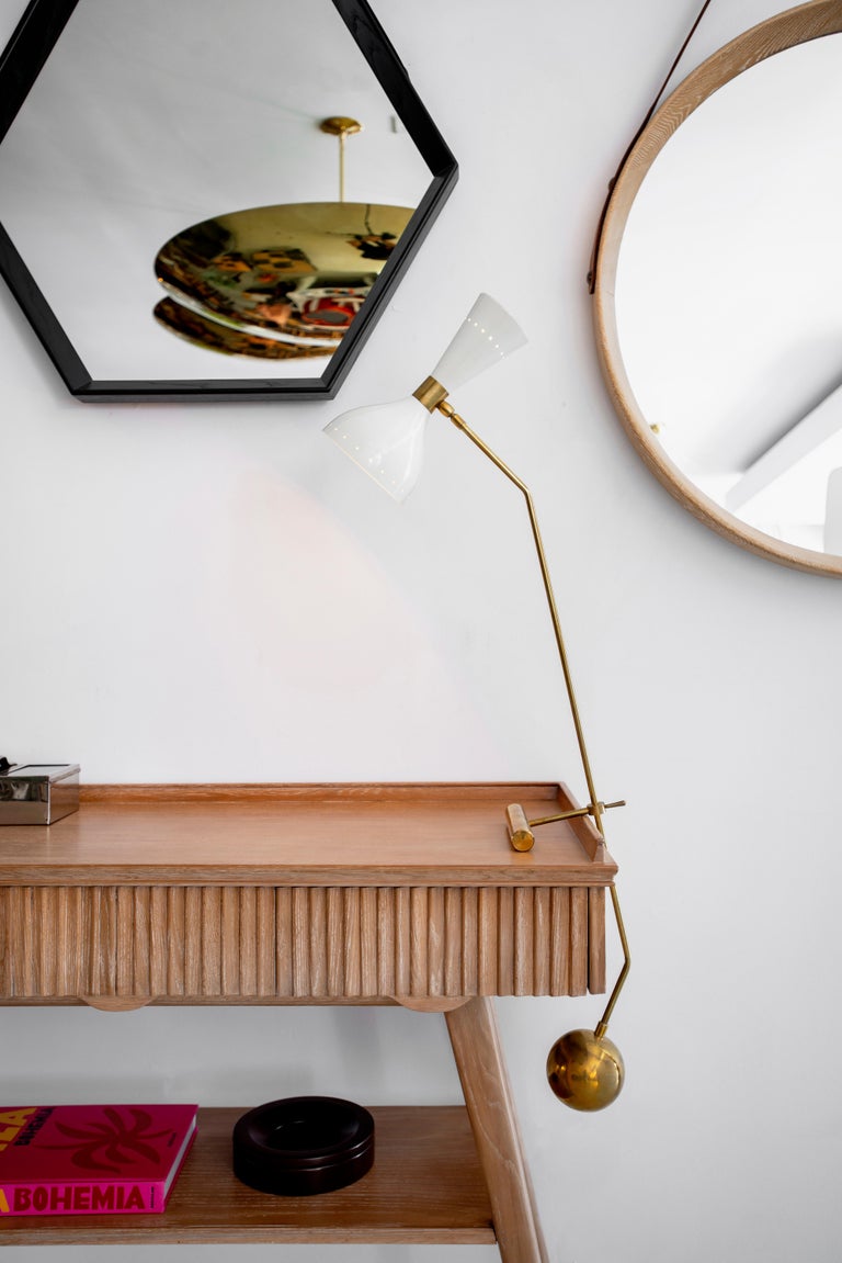 Italian Counterbalance Desk Lamp Orange Furniture Los Angeles