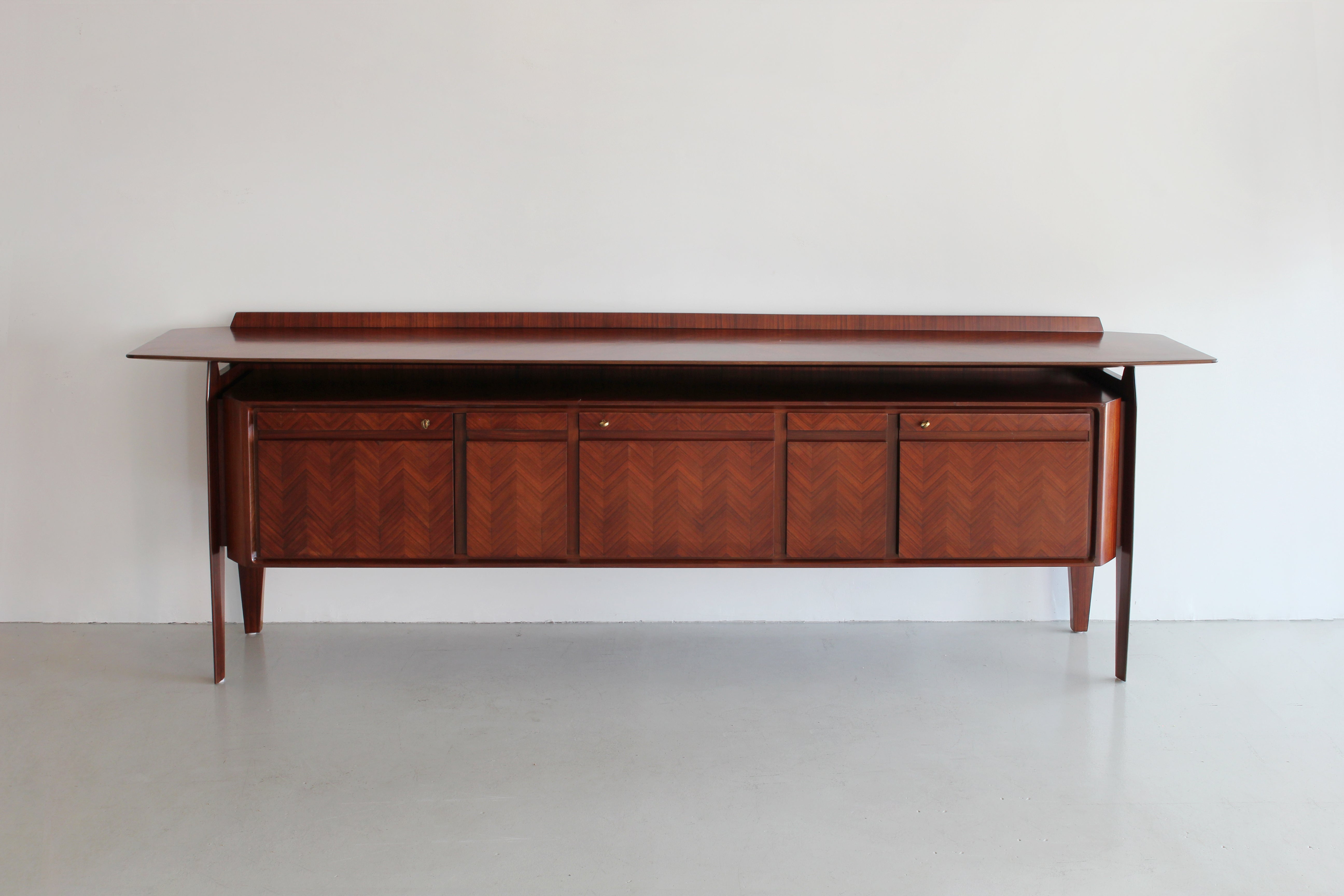 1950s Italian Rosewood Sideboard By Cantu Furniture Artisans
