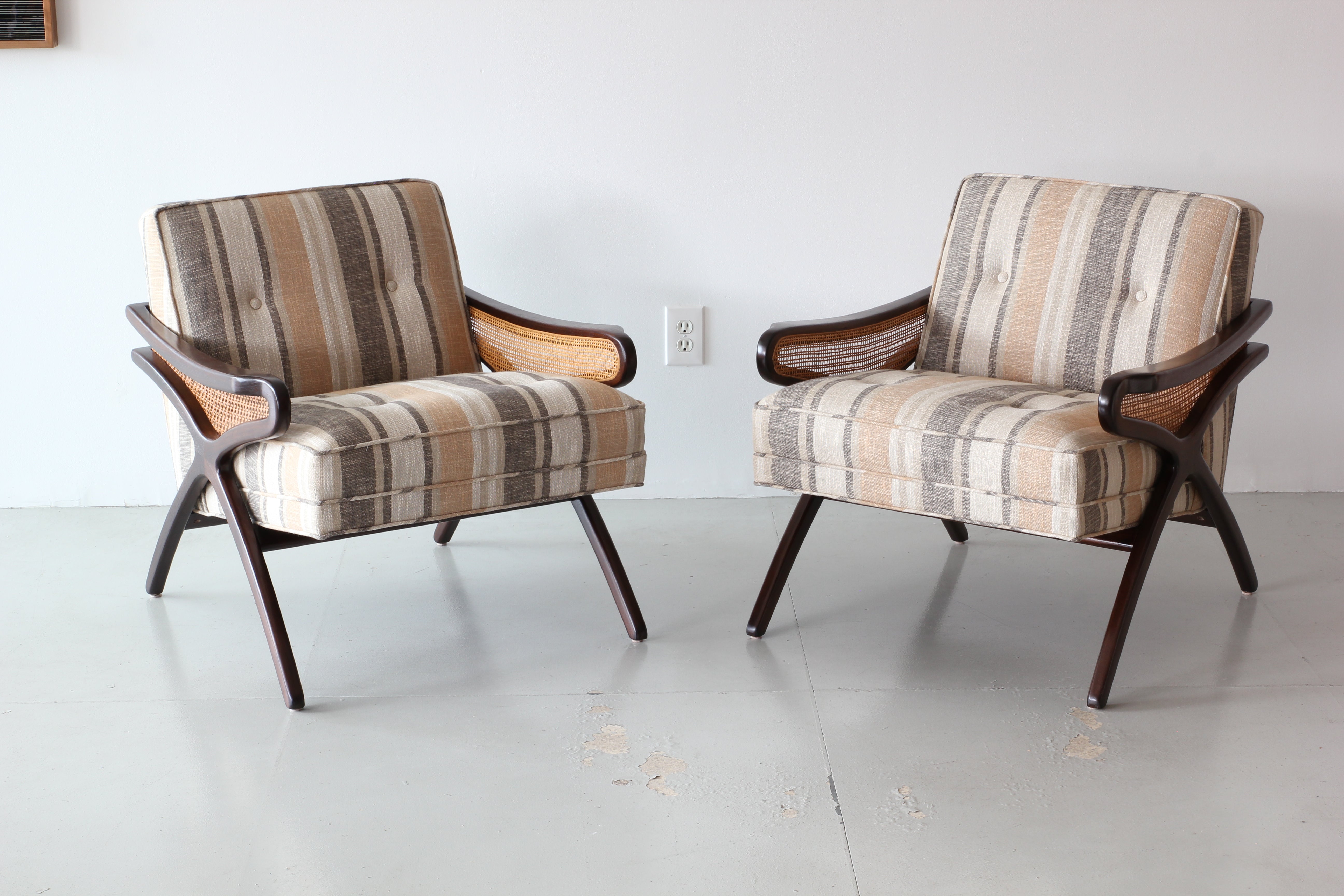 Pair Of Doheny Caned Chairs