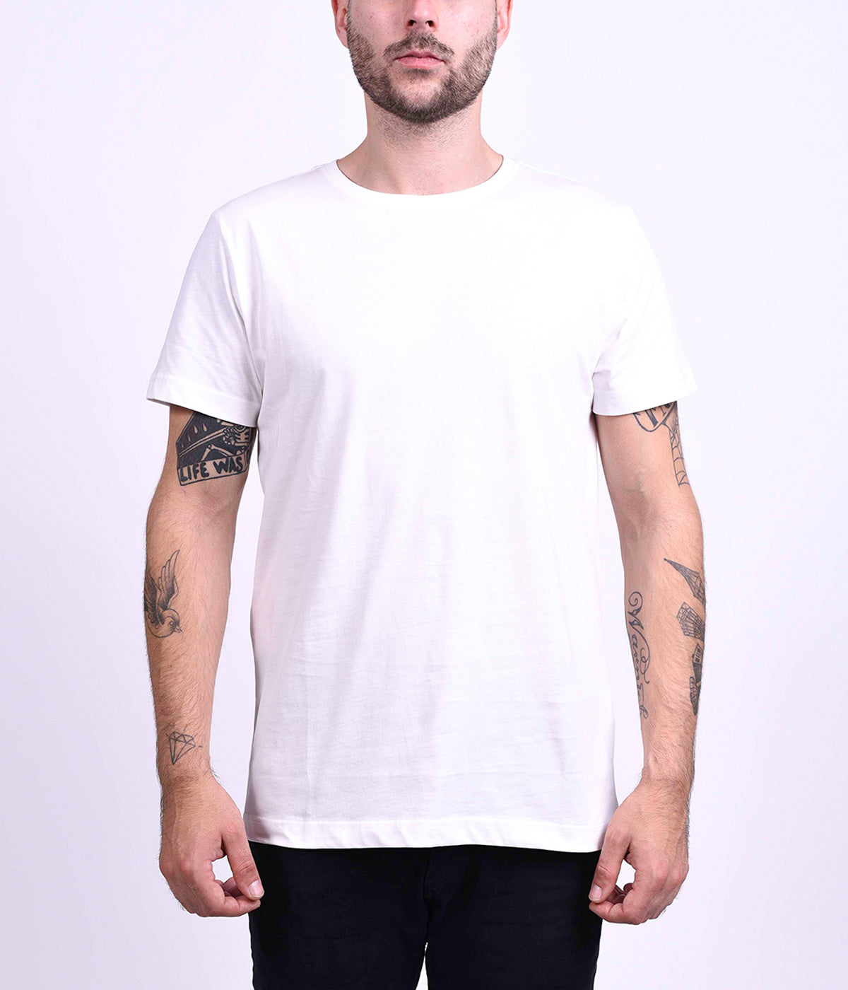 basic white tee