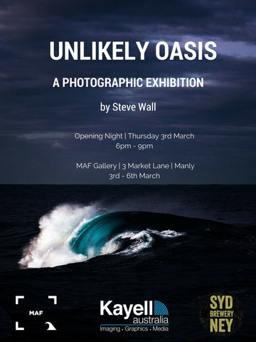 Unlikely Oasis by Steve Wall exhibition flyer