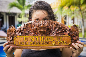 Jenna and her award close up