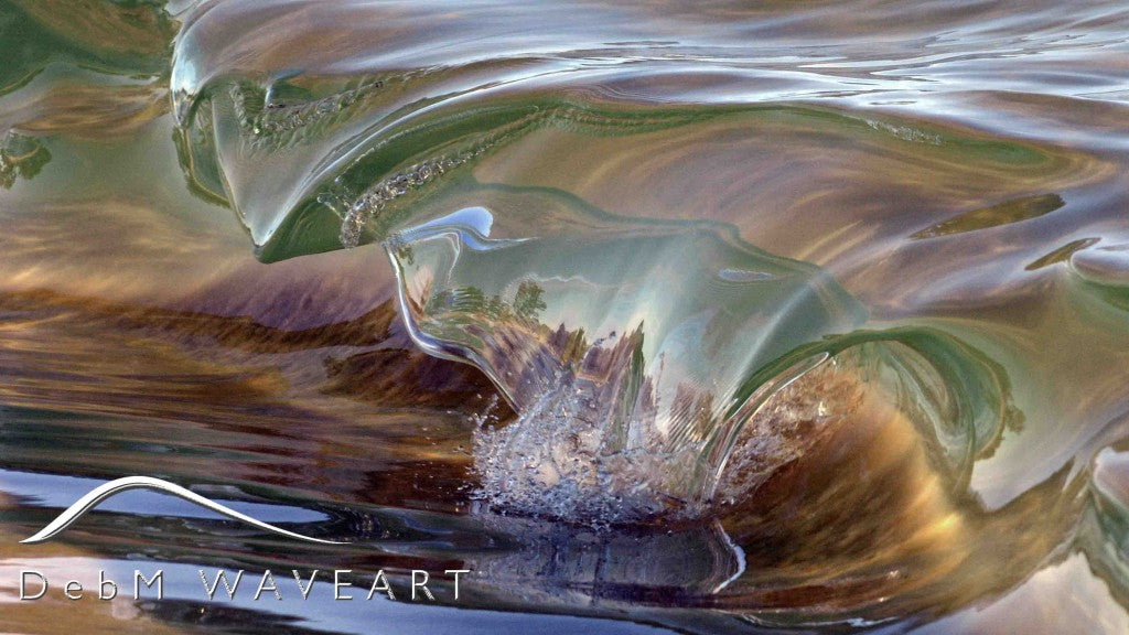 translucent curling wave photography with underwater camera case