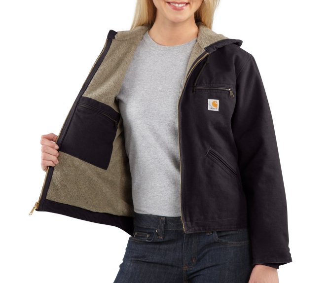 Carhartt Women's Sierra Sandstone Jacket Sherpa Lined #104292 / WJ141