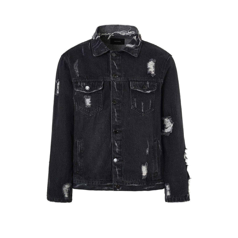 DESTROYED DENIM JACKET - BLACK – Destructive