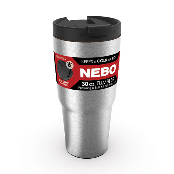 Nebo 6551A High Grade Stainless Steel Spill/Leak Proof Lid 30 oz Tumbler Cup Mug