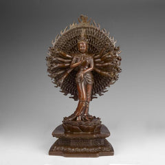 Avalokiteshvara (Guanyin) Buddha Statue in Copper