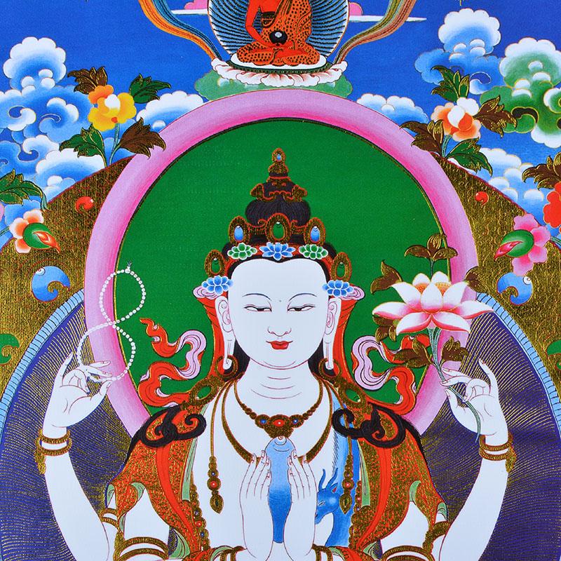 Painting Thangka Guanyin - Artisan d'Asie