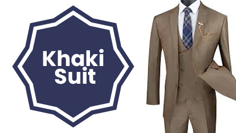 khaki mens suits