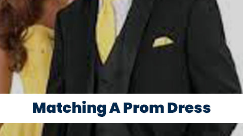 Matching a prom dress with a suit 