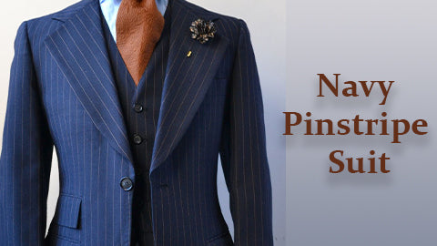 Navy Pinstripe Suit