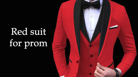 Men's 2 Piece Suit Slim Fit 1 Button Solid Formal Wedding Tux Blazer &  Pants Red | Fruugo NO