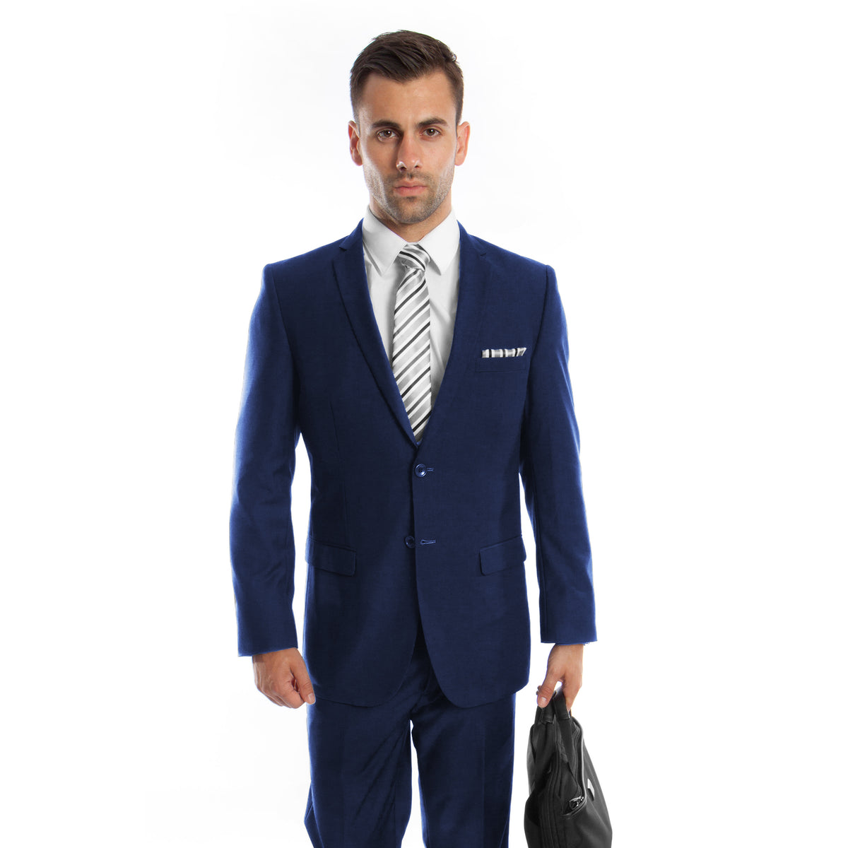Men's Two Button Navy Slim Fit Suit-Formal Suits for Men – Flex Suits