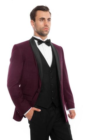 Mens White 3 Piece Vested Shawl Lapel Tuxedo- Prom Tuxedos – Flex Suits