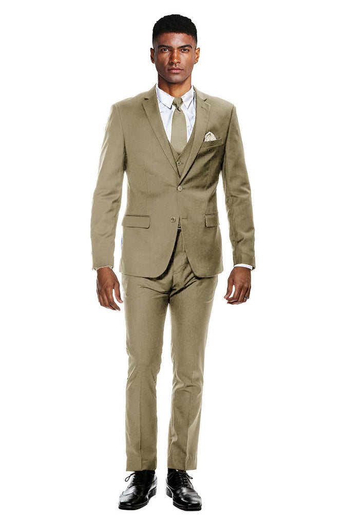 Tan Ultra Slim Fit 3-Piece Prom Suit - Suits – Flex Suits