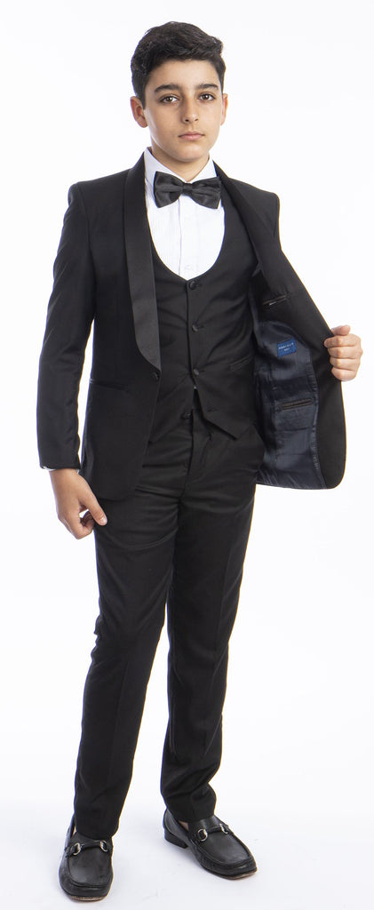 renderen Leeds Spreekwoord Boys Shawl Collar Black Slim Fit Tuxedo - Toddler Tux – Flex Suits