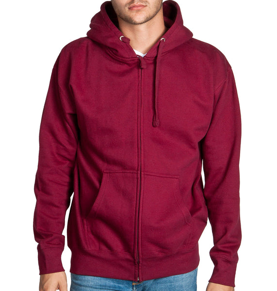Burgundy Zip Up Hoodie Sweatshirt – Flex Suits