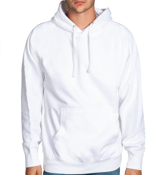White Fleece Pullover Hoodie – Flex Suits