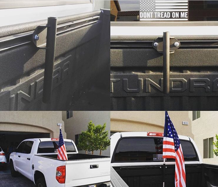 bed rail flag mount