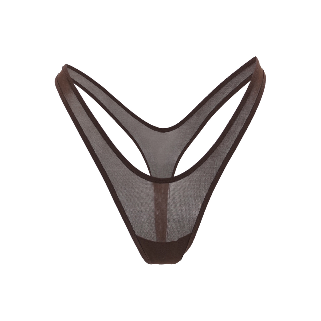 Mesh V Thong Black – Davis Active