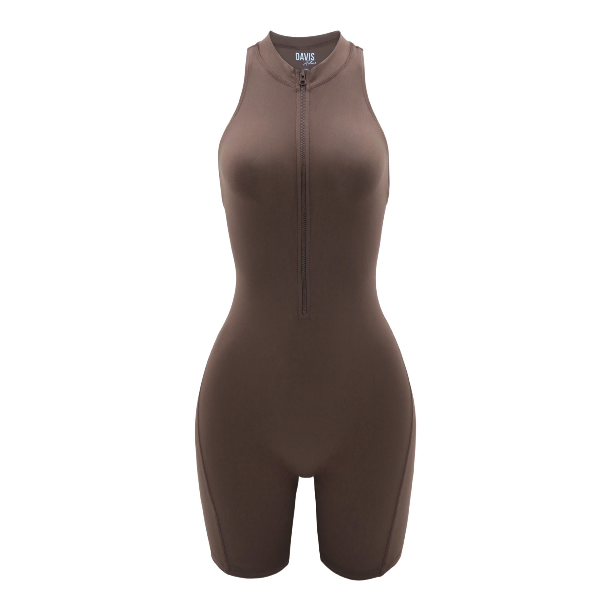 Zip Romper Chocolate - Davis Active product image