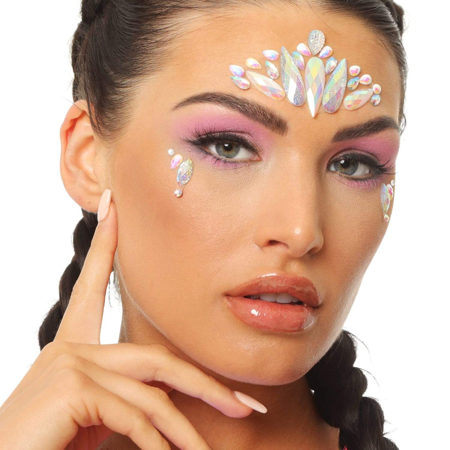Festival Face Jewels Sticker, 3-Color Mermaid Tear Face Gems