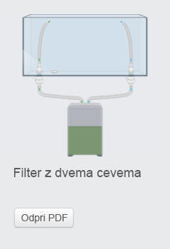 Filter z dvema cevema - fishbox