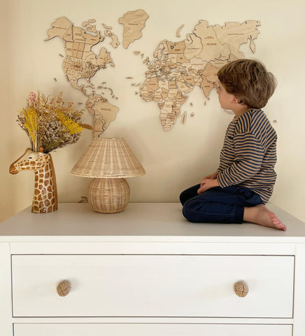 Wooden Map Light