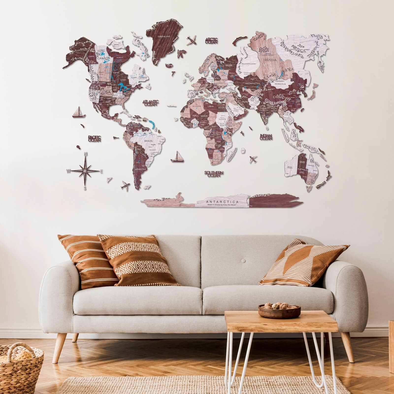 World Wood Map — Meridian Maps