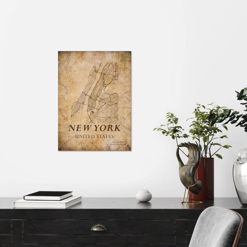 Poster City Map New York image