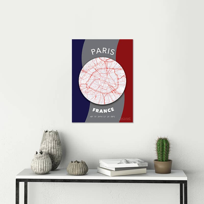 Poster City Map Paris image