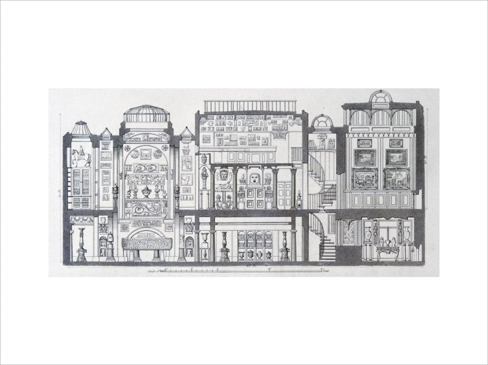 A Cross Section Through Sir John Soane S Museum 15 Soane Shop