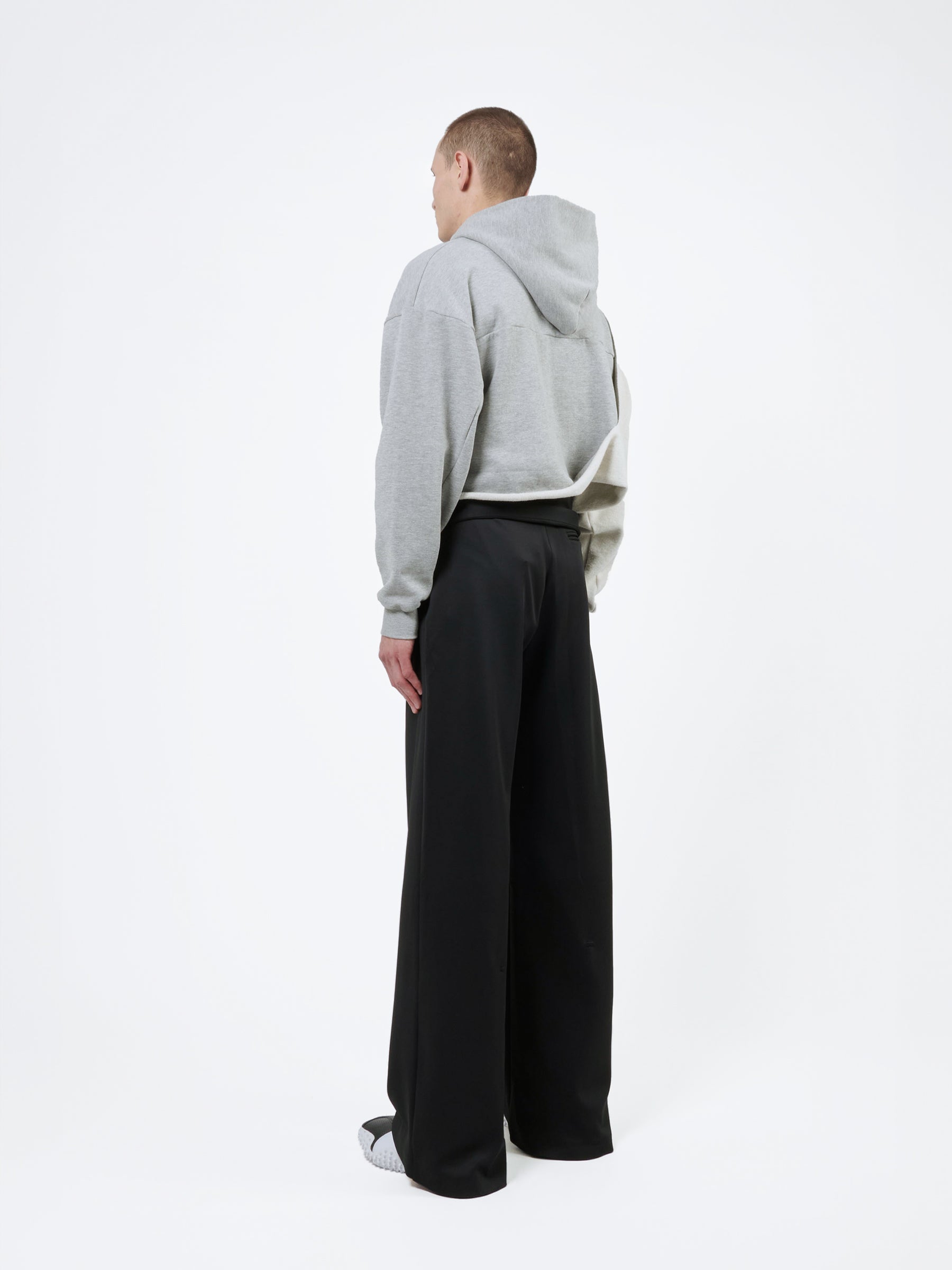 Otto Cropped Drape Hoodie