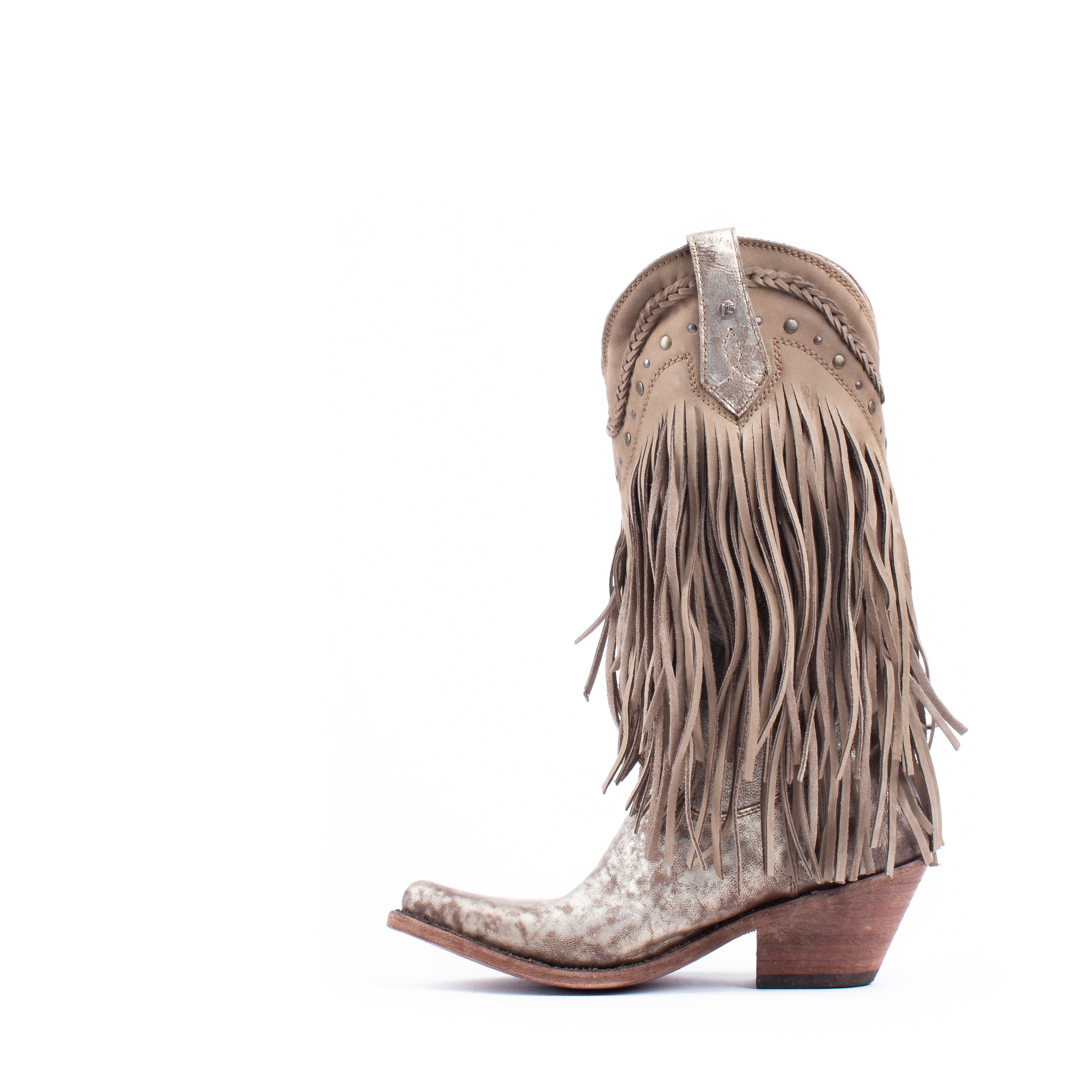 womens black fringe boots