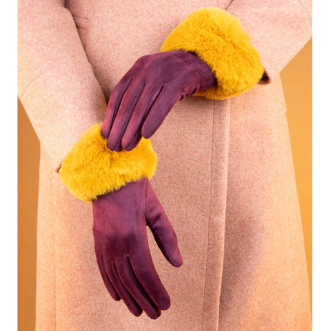 bettina gloves in damson