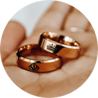 Matching Couple Promise Rings