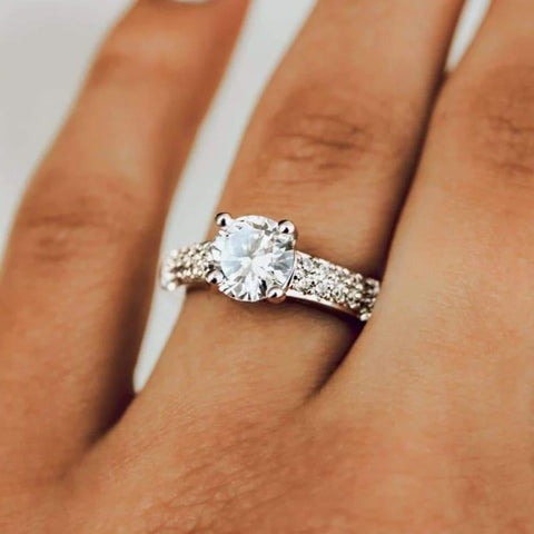glamorous engagement ring with crystals