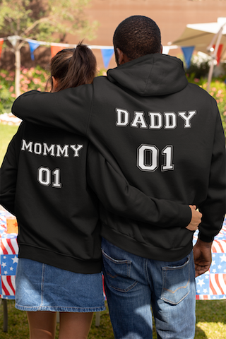 Mommy And Daddy 01 - Couple Hoodies