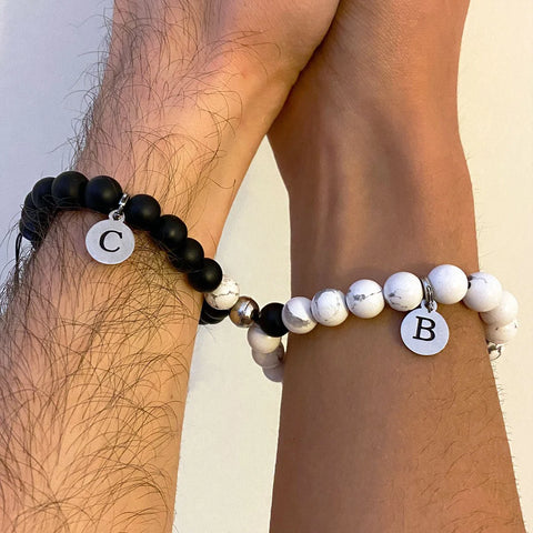magnetic ying and yang bracelets