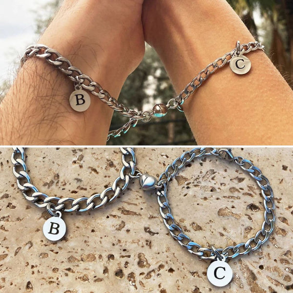 magnetic steel bracelets for couples