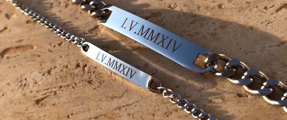 custom engraved couples bracelets