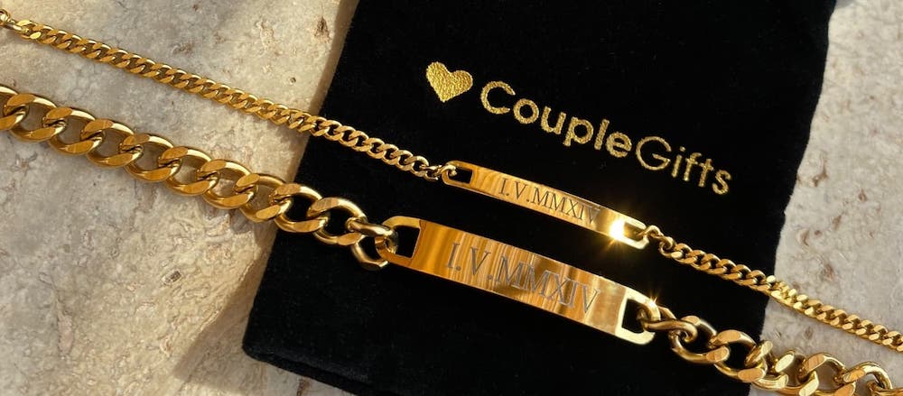 golden engraved bracelets