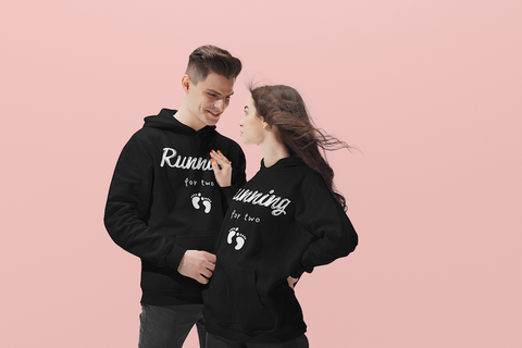 Running For Two - Couple Hoodies