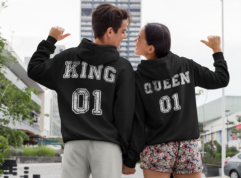 King And Queen 01 - Couple Hoodies