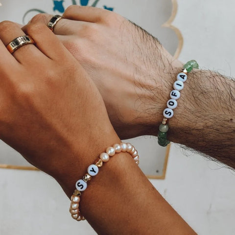 initial couple bracelets